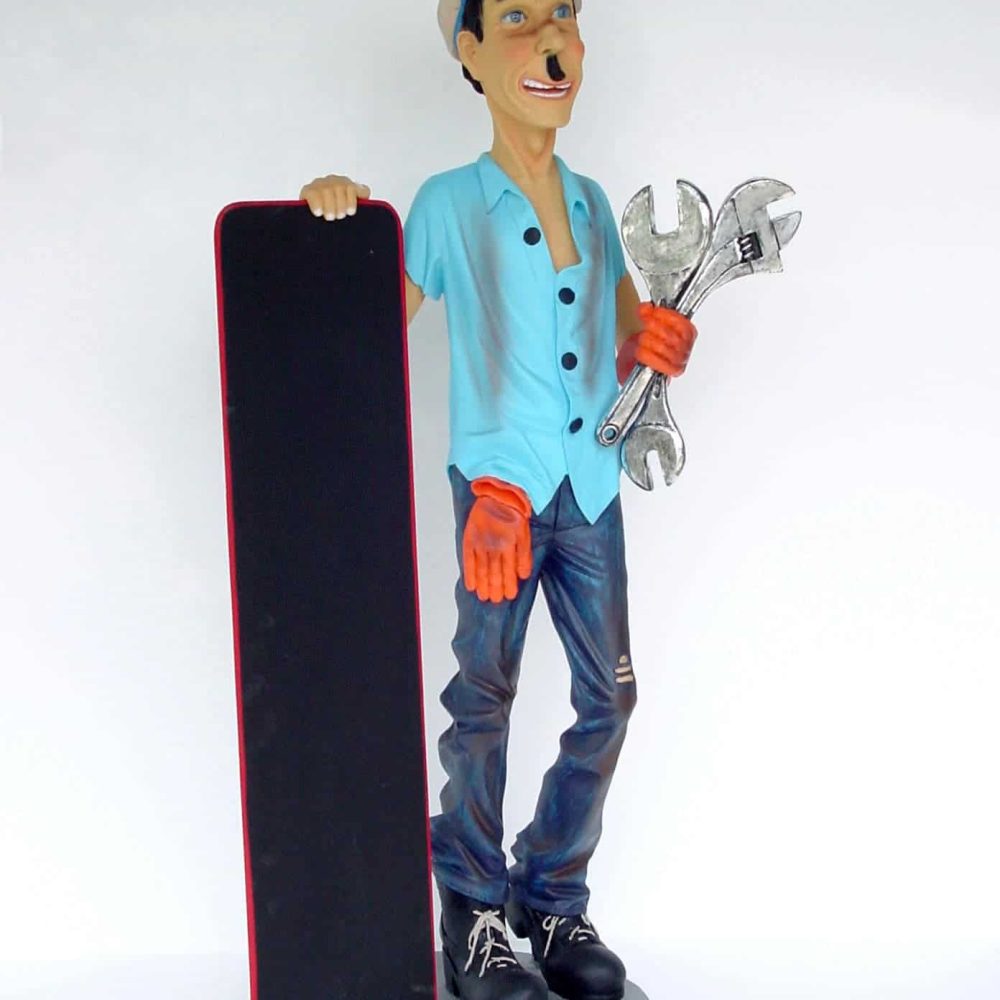 מוסכניק עם תפריט